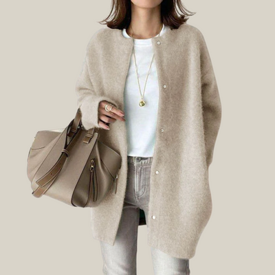 Luciana | Cappotto Lungo in Maglia Spazzolata