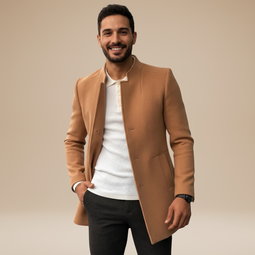 Giuseppe | Refined Men's Coat with Mandarin Collar