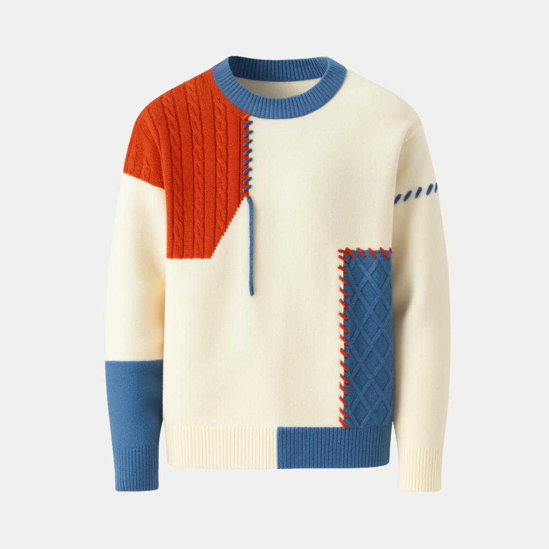Marco | Maglione Patchwork a Trecce