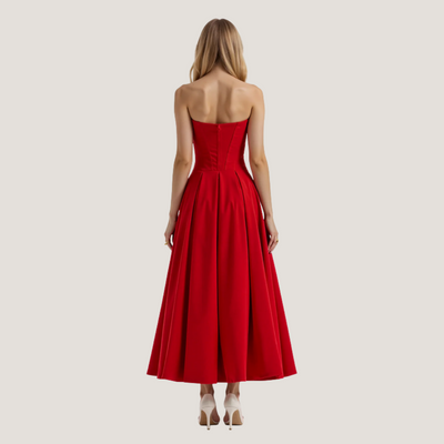 Rebecca | Abito Midi con Corsetto e Gonna a Ruota