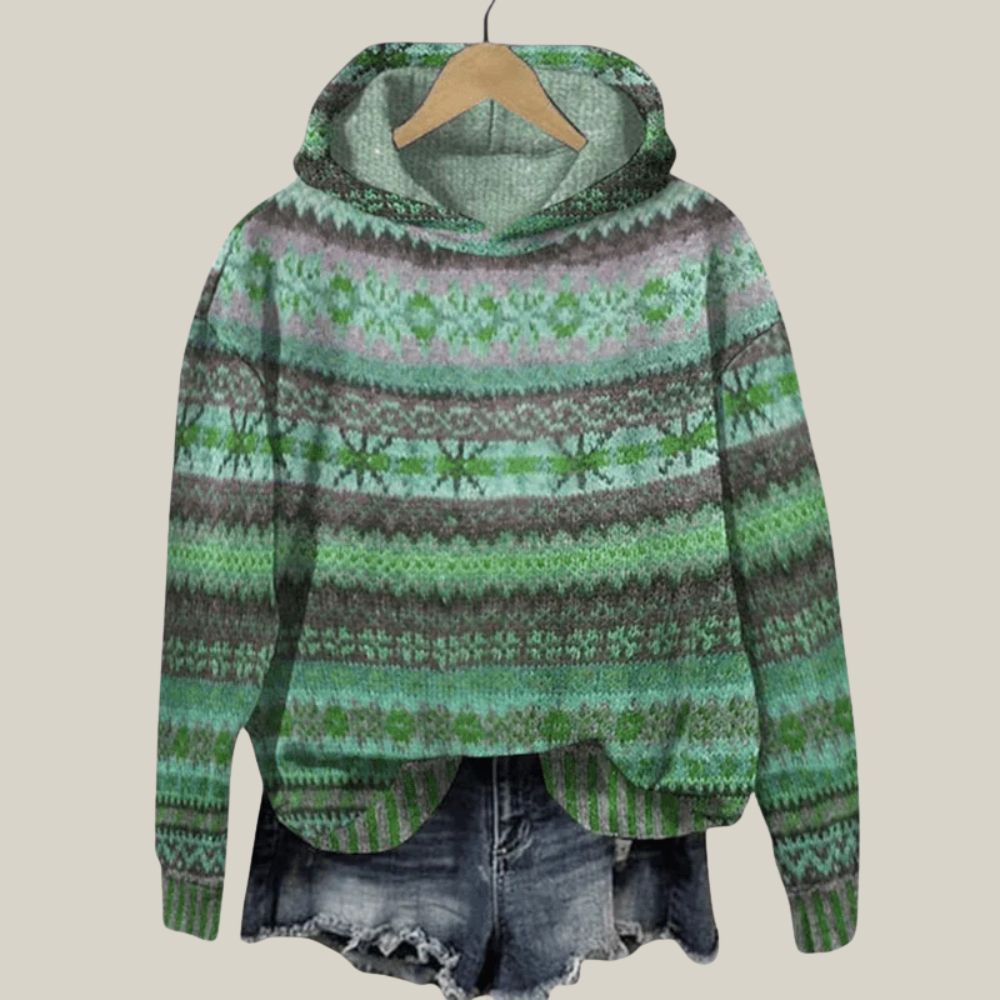 Giada | Maglione Jacquard con Cappuccio
