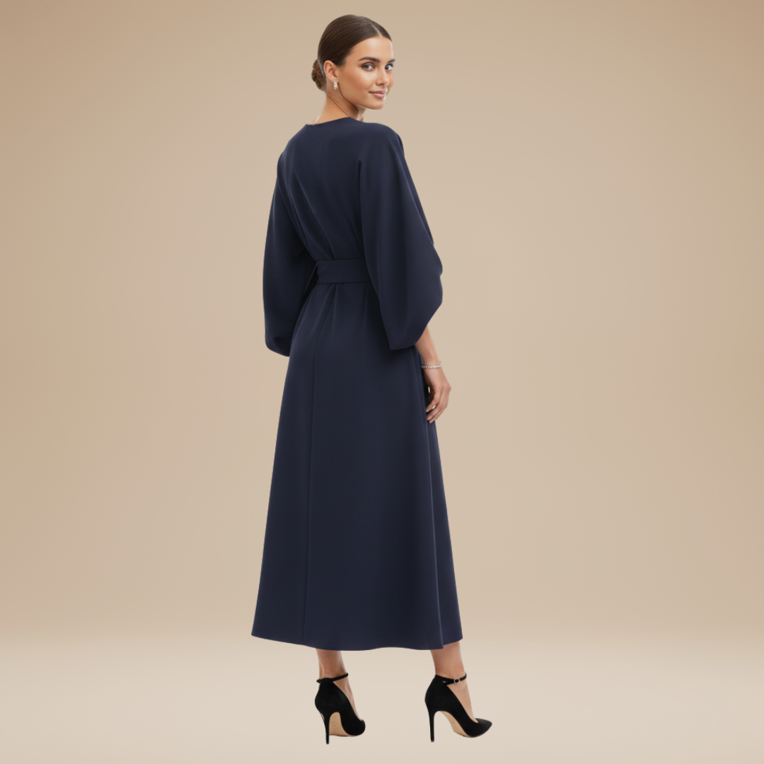 Nives | Abito Midi Elegante Donna con Maniche Ampie