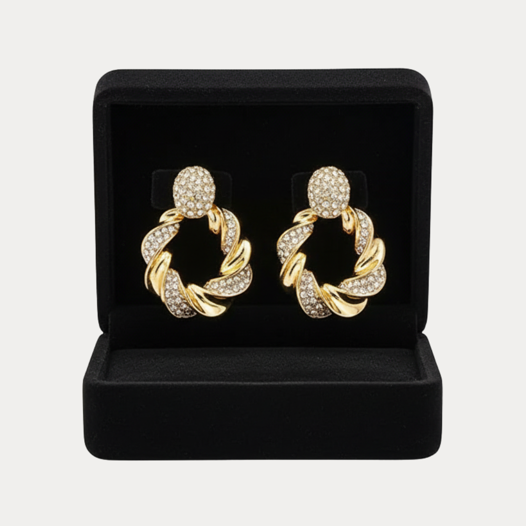 Antonella | Orecchini Donna Intrecciati con Dettagli Scintillanti