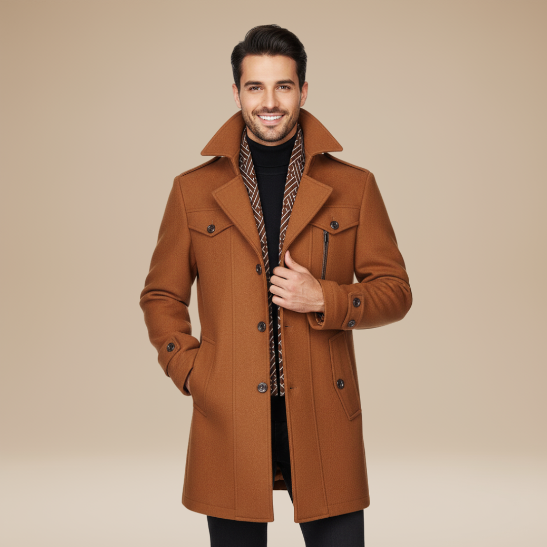 Cesare | Cappotto Uomo Elegante a Doppio Petto