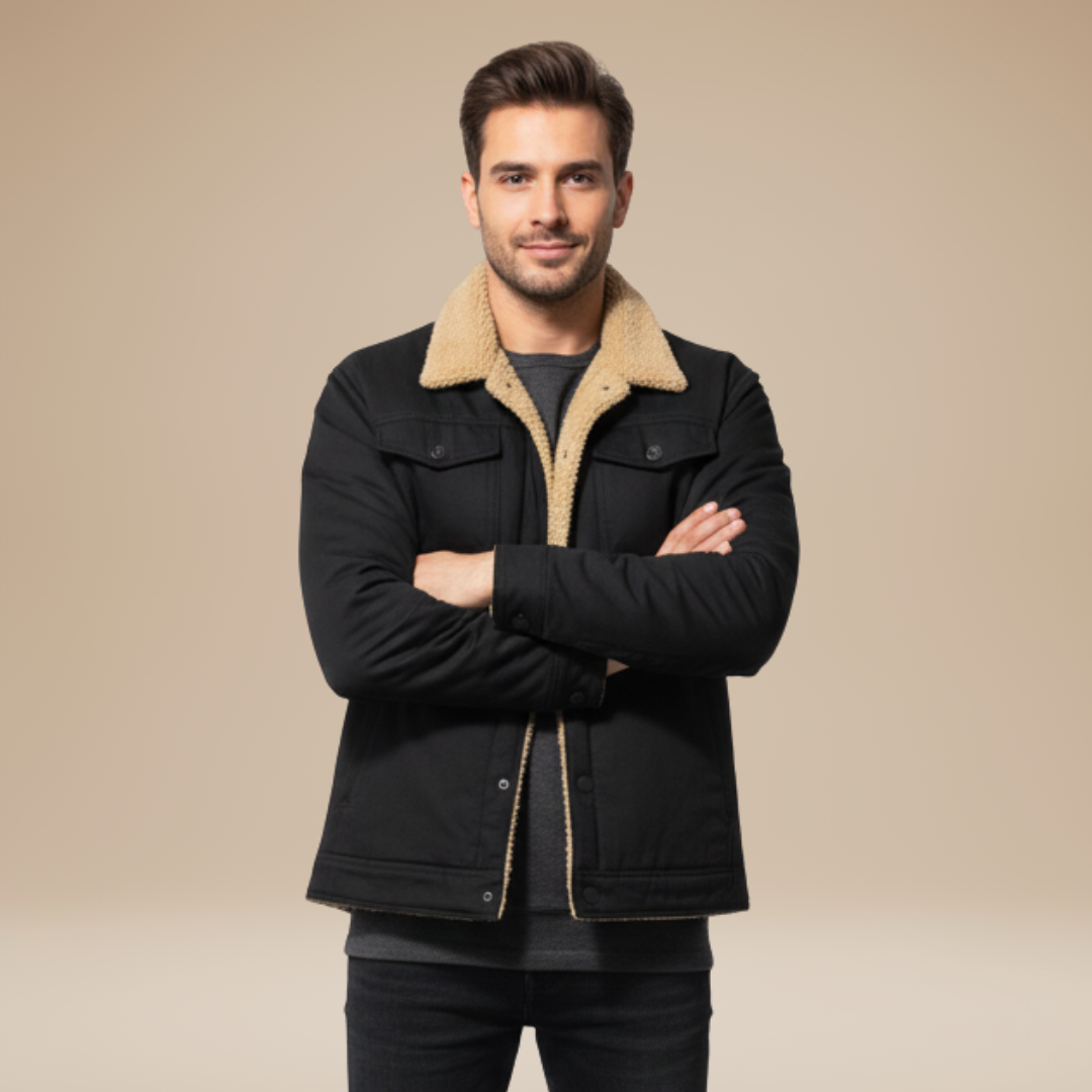 Emiliano | Giacca Uomo Foderata con Colletto in Pelliccia