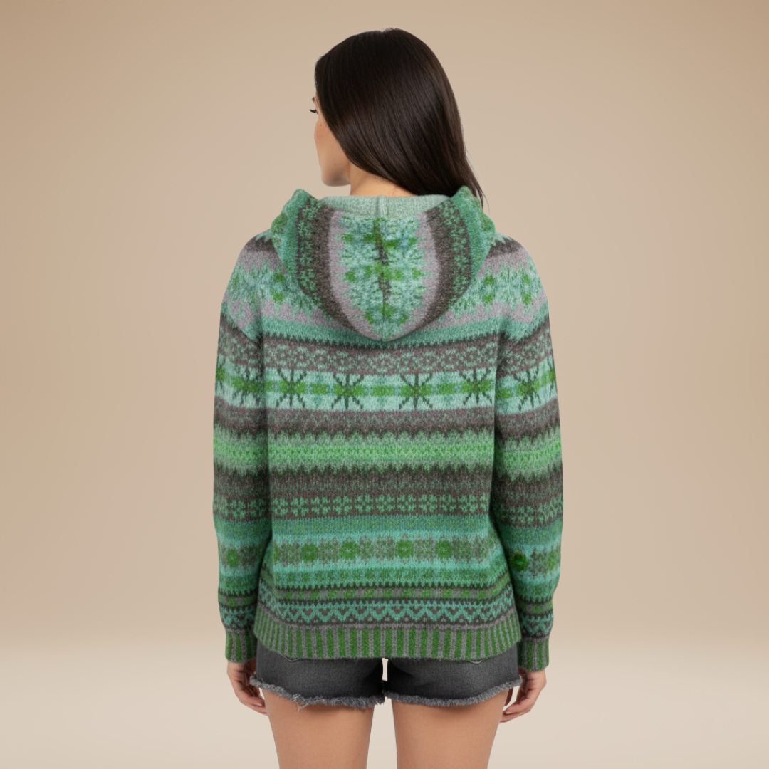 Giada | Jacquard Hooded Sweater