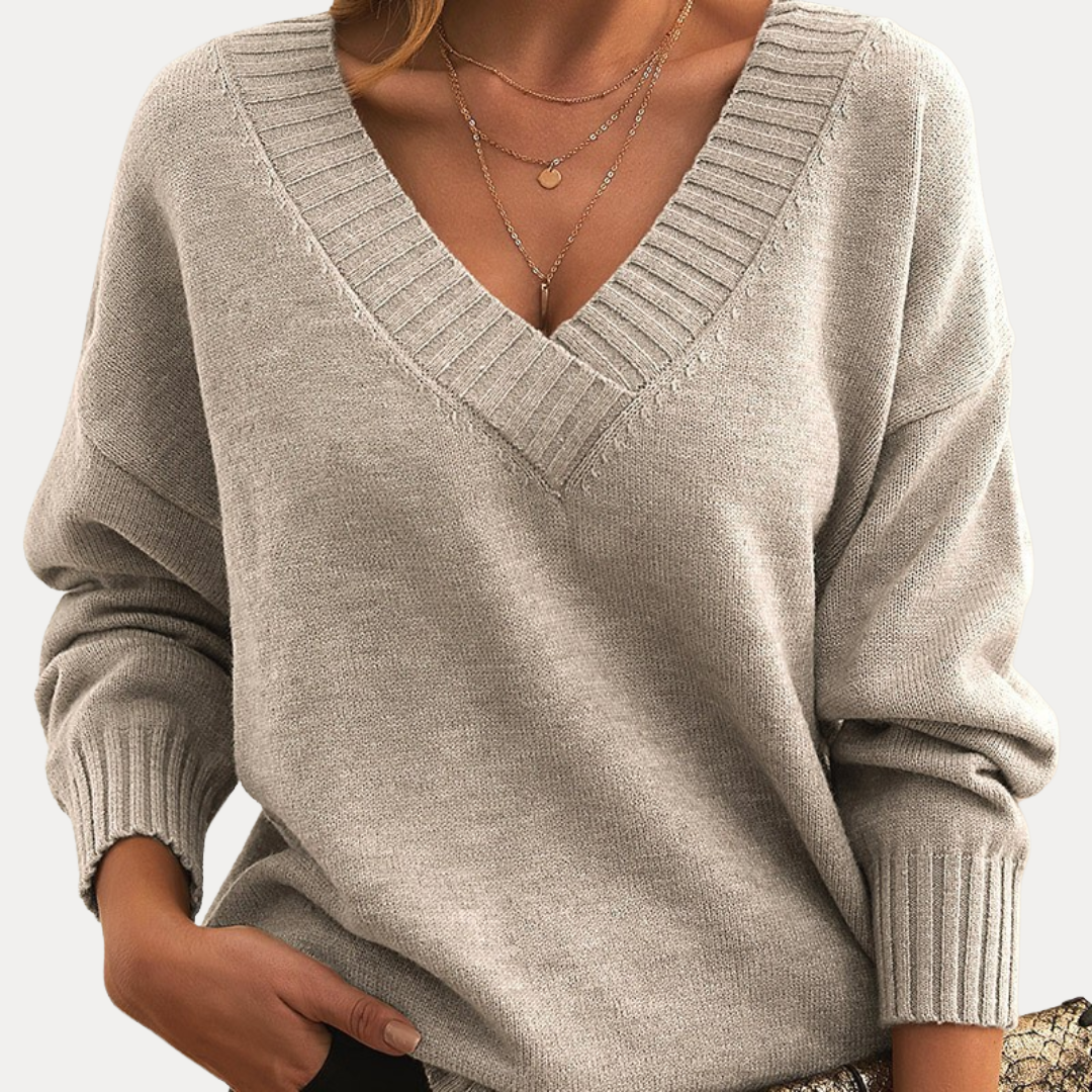 Sibilla | Maglione con Scollo a V Profondo