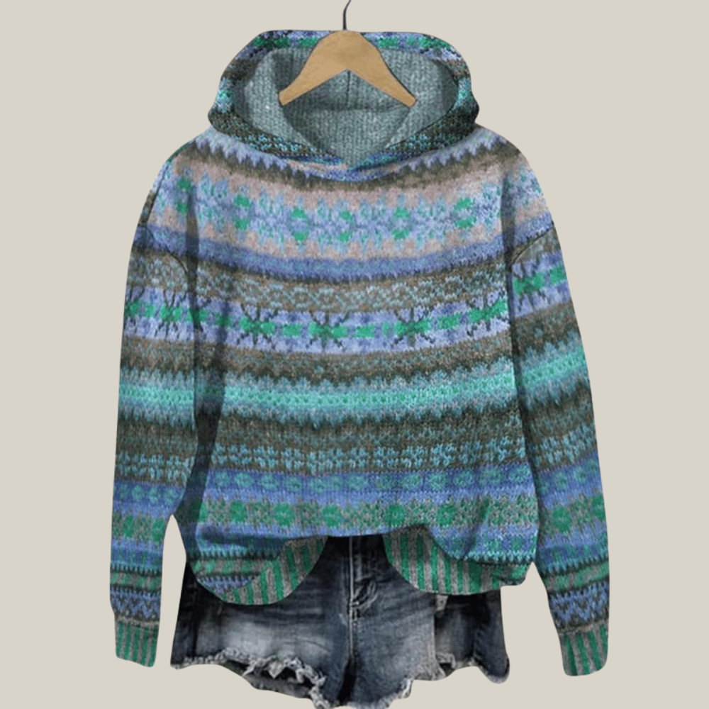 Giada | Maglione Jacquard con Cappuccio