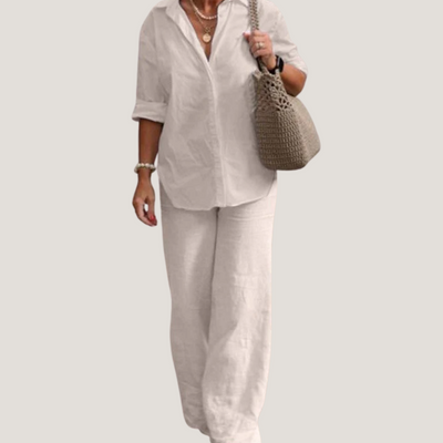 Sibilla | Completo Donna con Camicia e Pantaloni Larghi