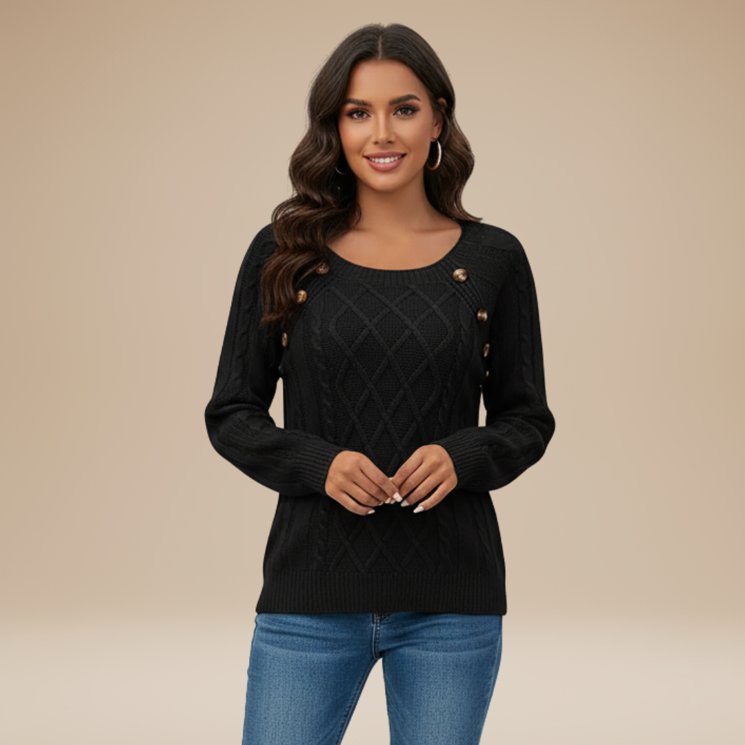 aaAngelina | Maglione a Treccia Donna Stile Chic Raffinato