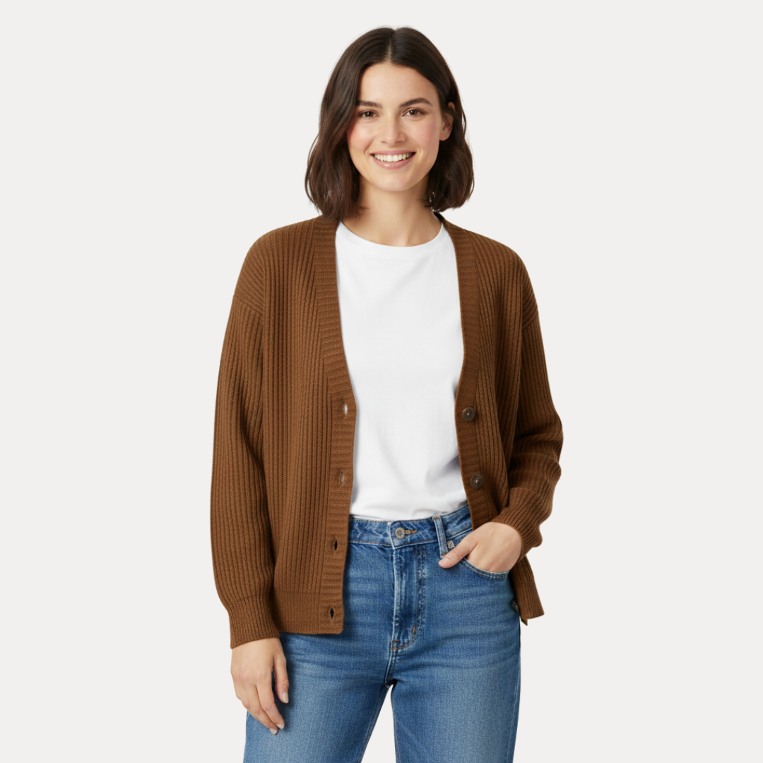 Giulia | Cardigan a Coste con Bottoni