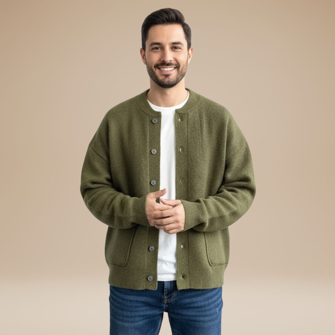 Maurizio | Cardigan Uomo con Collo a Giro e Stile Quotidiano