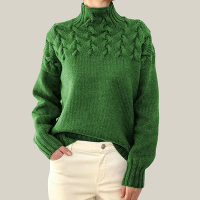 Luciana | Maglione Dolcevita Intrecciato