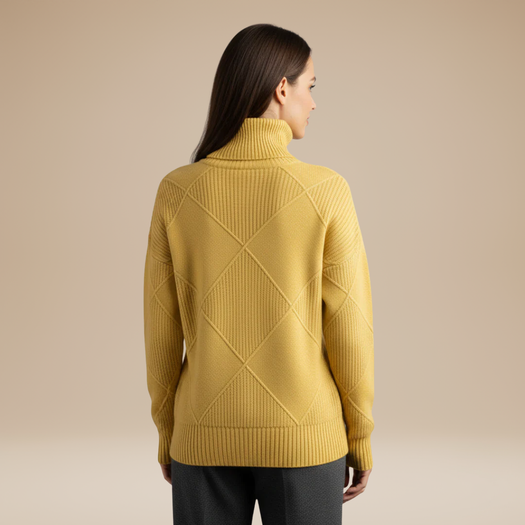 Beatrice | Turtleneck Sweater with Embossment