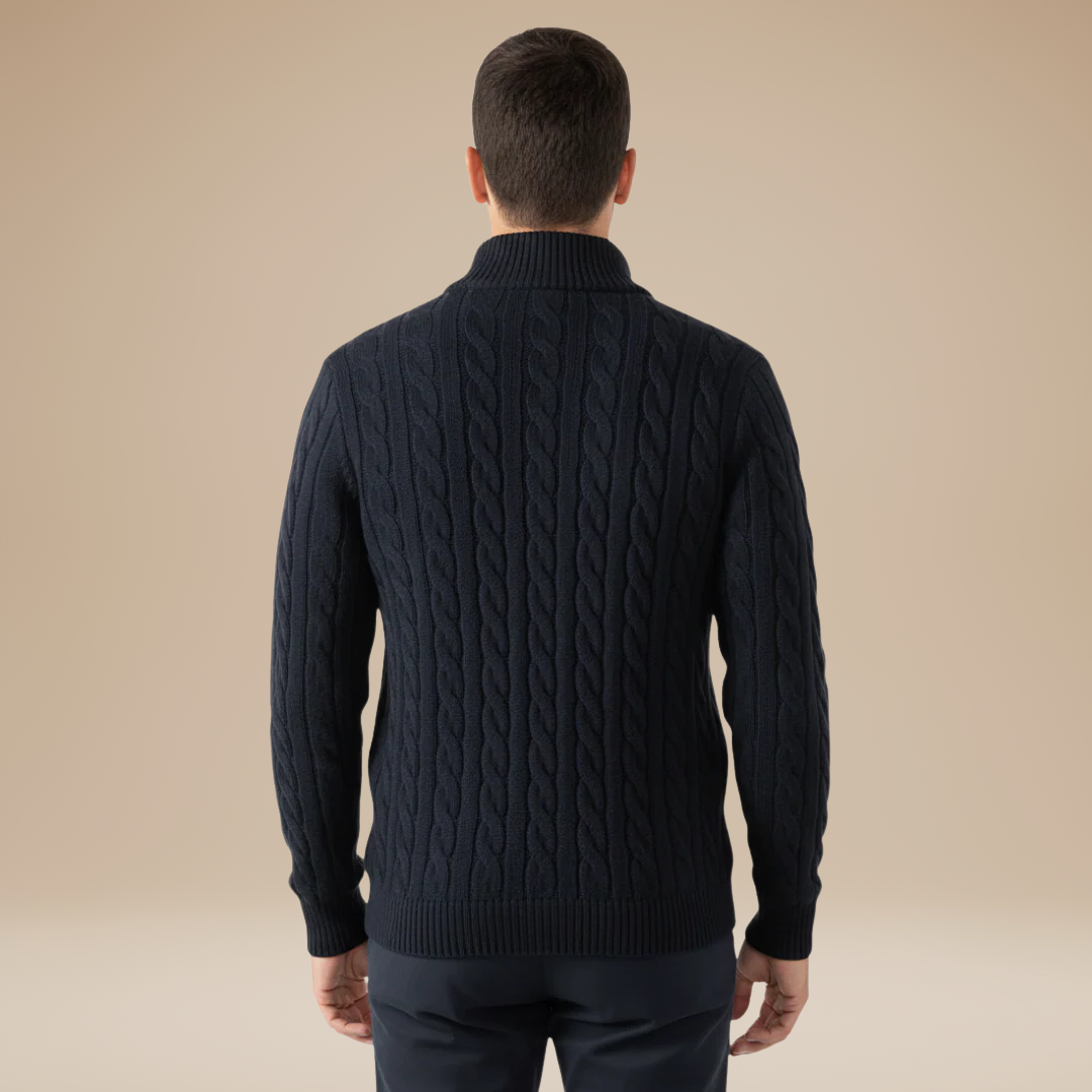 Lorenzo | Half-Zip Cable-Knit Sweater