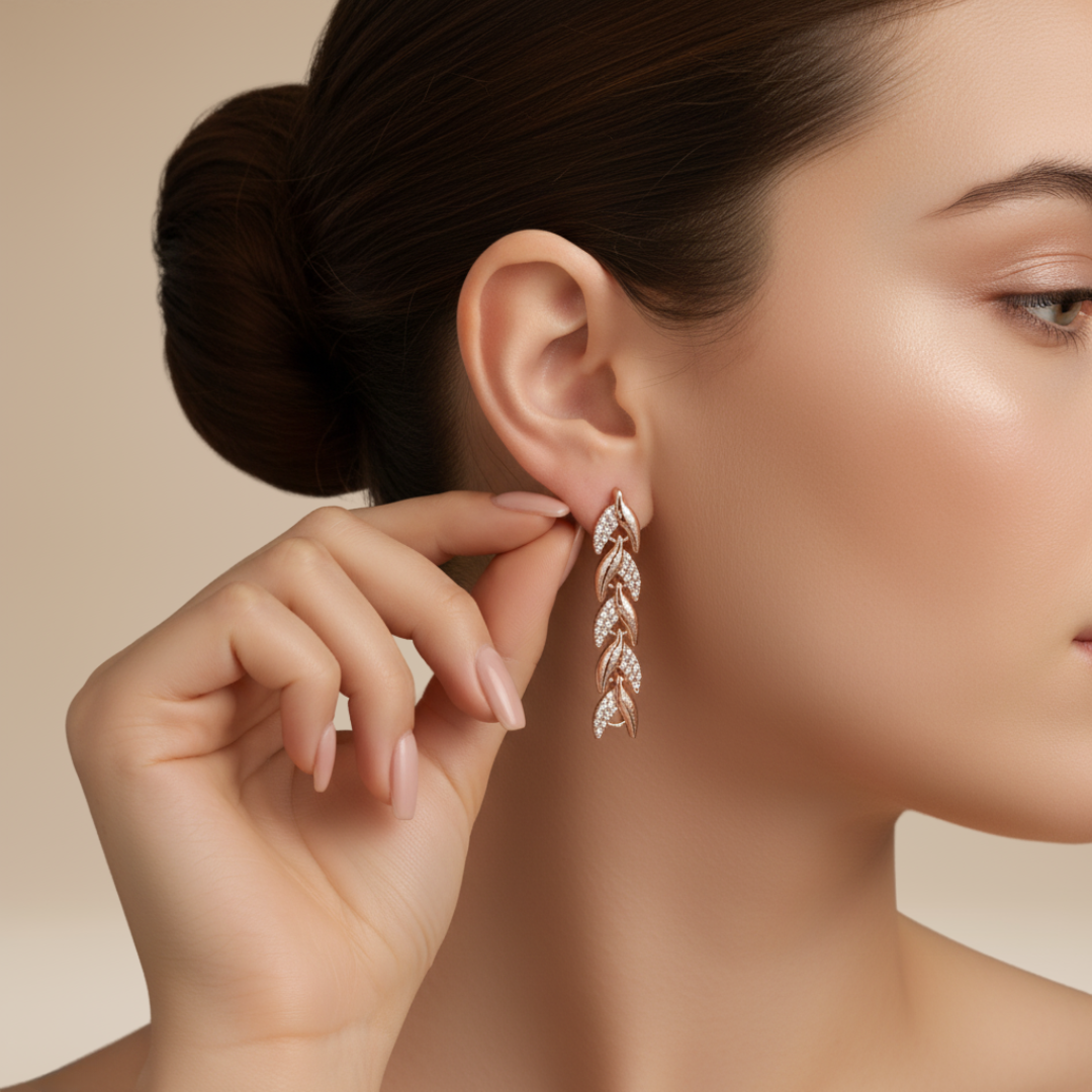 Bruna | Orecchini Donna Pendenti con Motivo Intrecciato