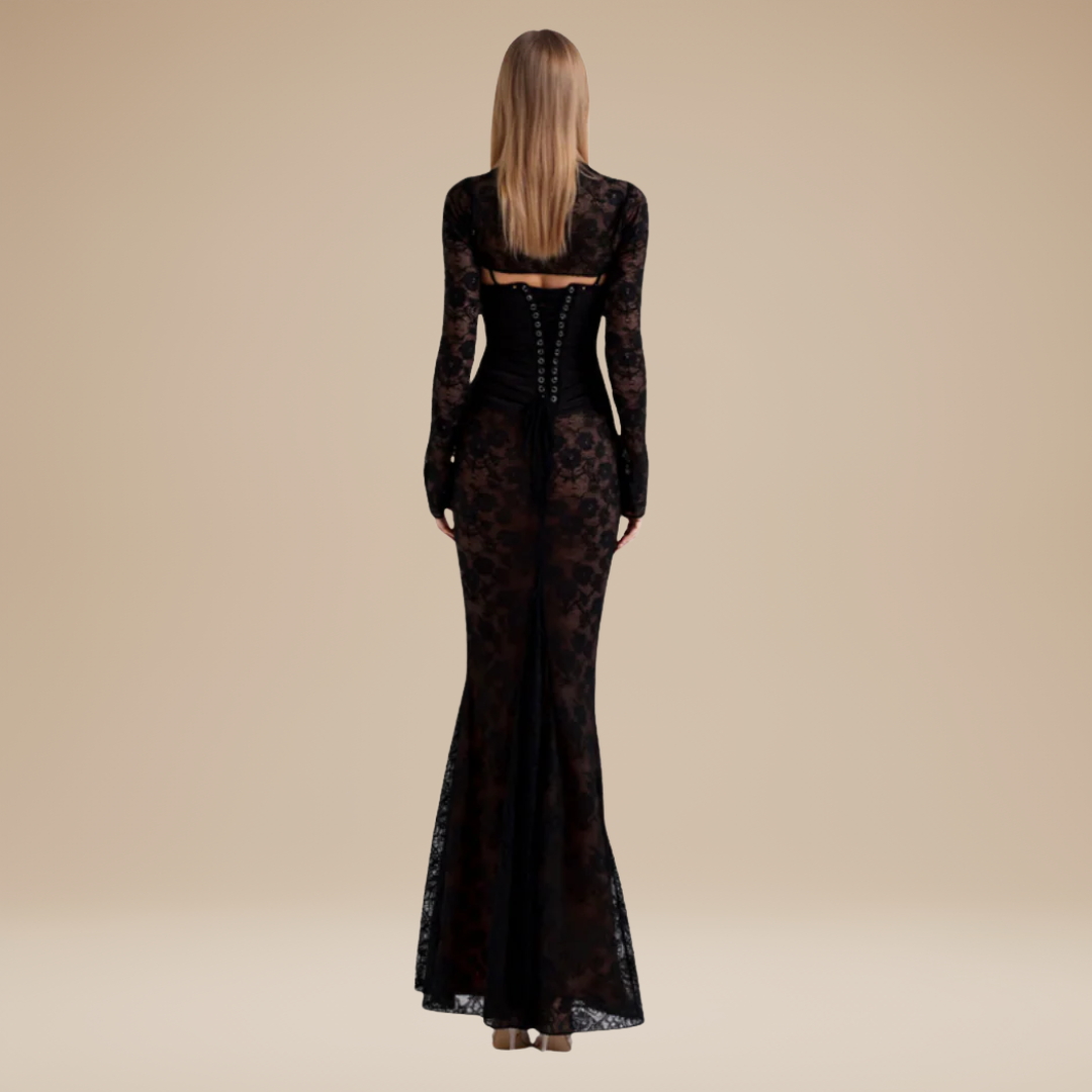 Diletta | Long-Sleeved Lace Dress