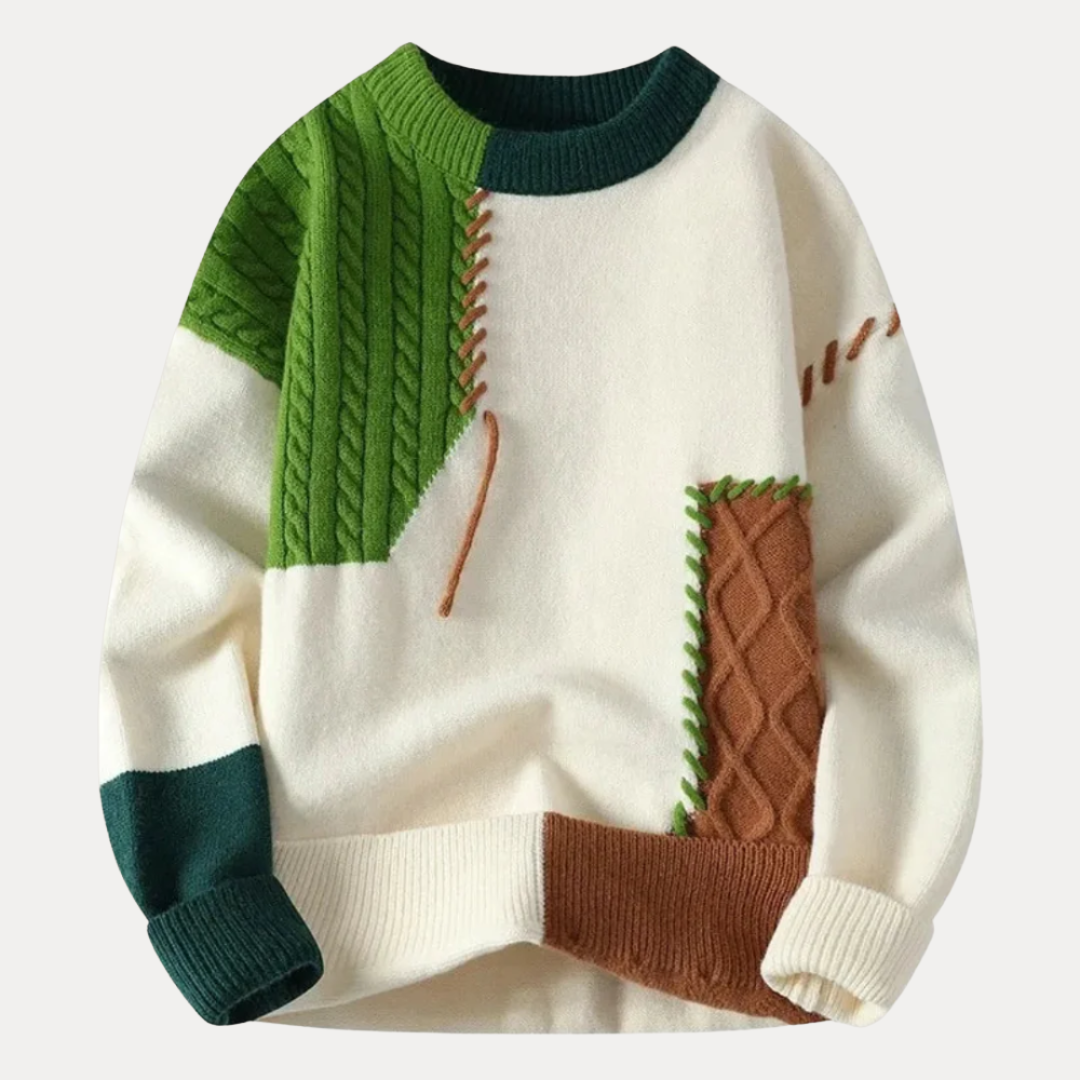 Marco | Maglione Patchwork a Trecce