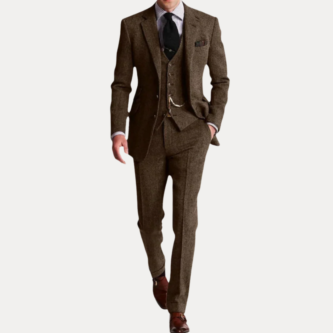 Harrison | Abito classico da uomo in tweed a tre pezzi