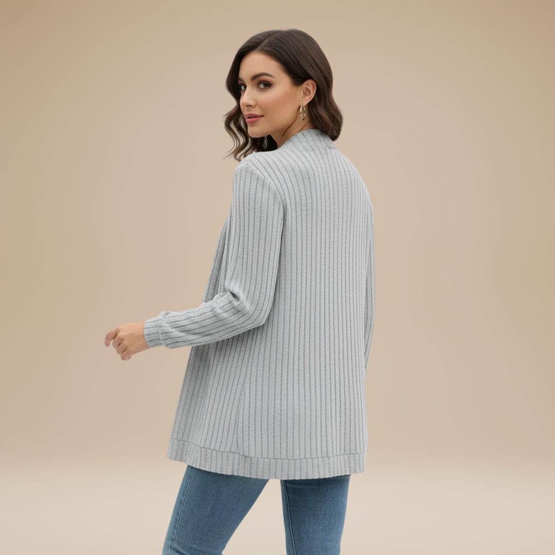 Cecilia | Women's Ribbed Cardigan with Pockets