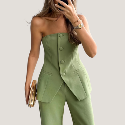 Armelinda | Completo Donna con Pantaloni a Gamba Larga