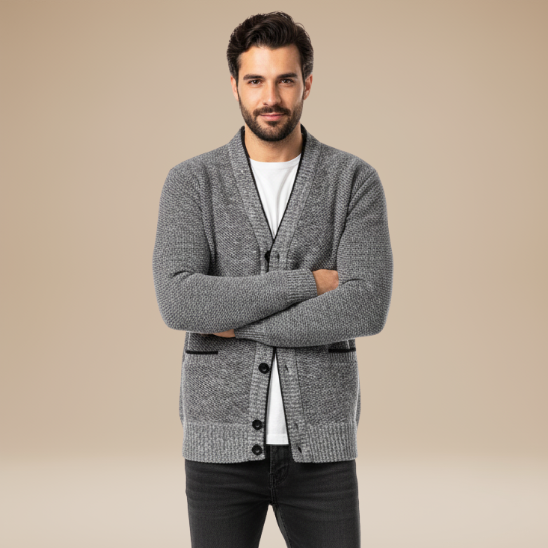 Achille | Cardigan Termico Uomo Morbido Caldo Classico