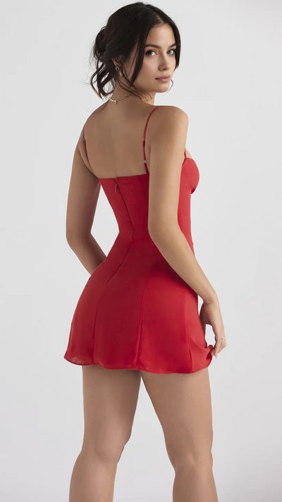 Mariella | Abito Mini Bustier Donna con Spalline Sottili e Vestibilità Svasata – Stile Estivo Femminile