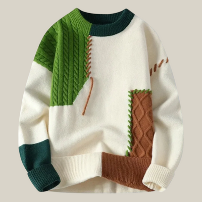 Marco | Maglione Patchwork a Trecce