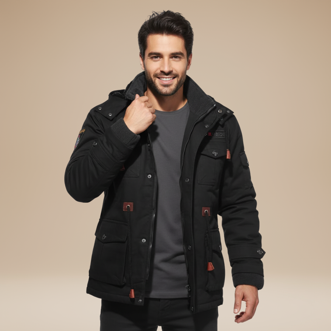 Leandro | Giacca Uomo Stile Militare con Tasche Multiple