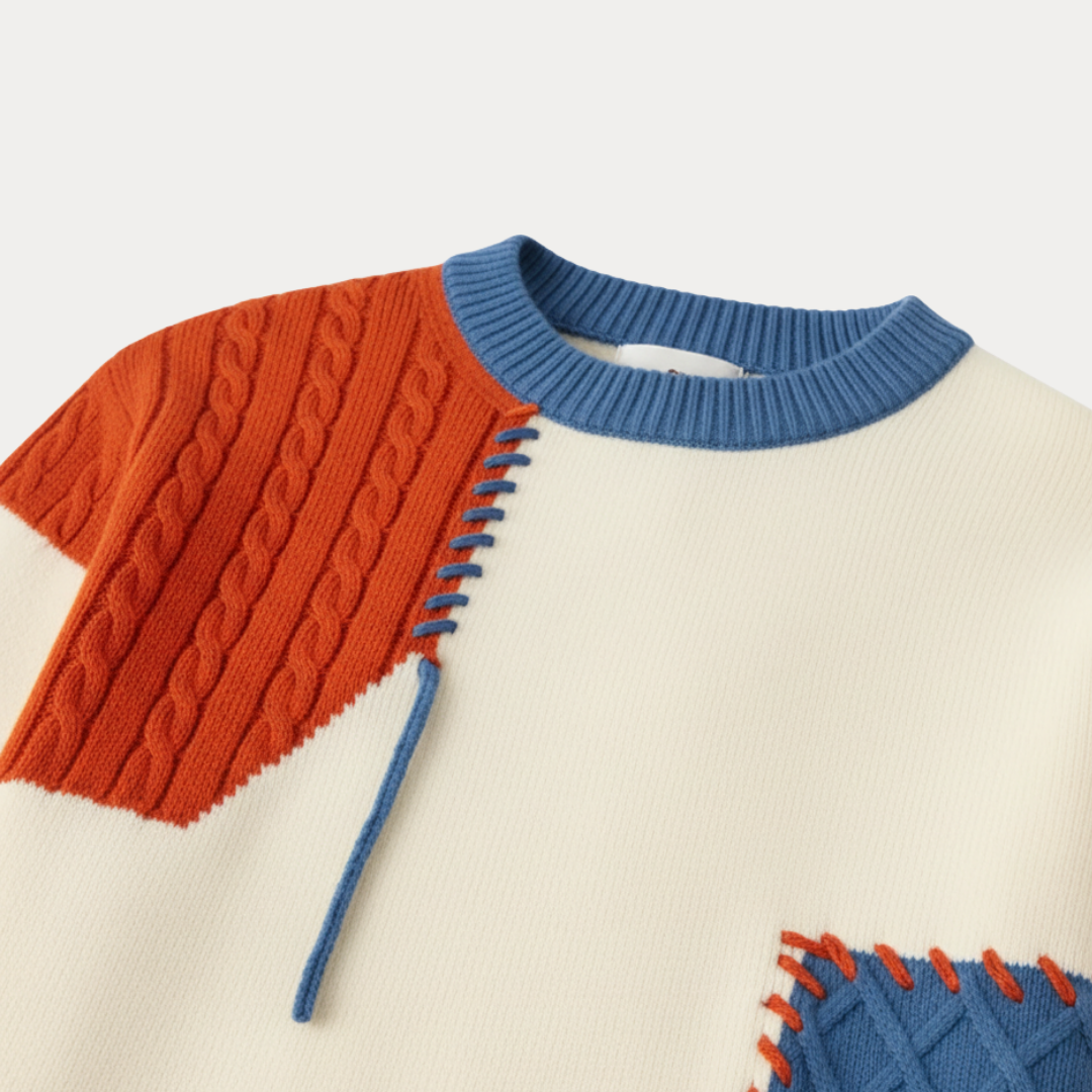 Marco | Maglione Patchwork a Trecce