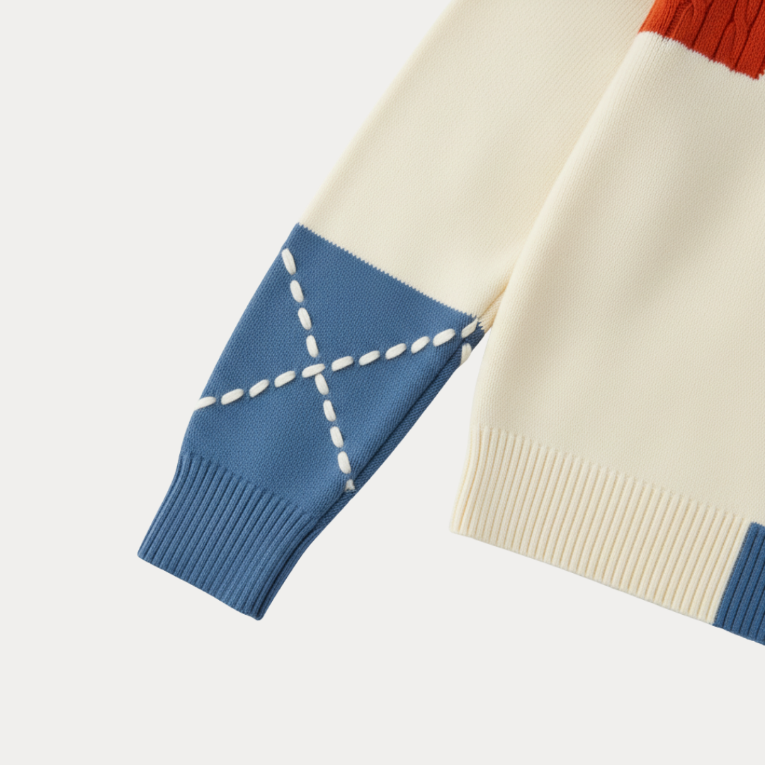 Marco | Maglione Patchwork a Trecce