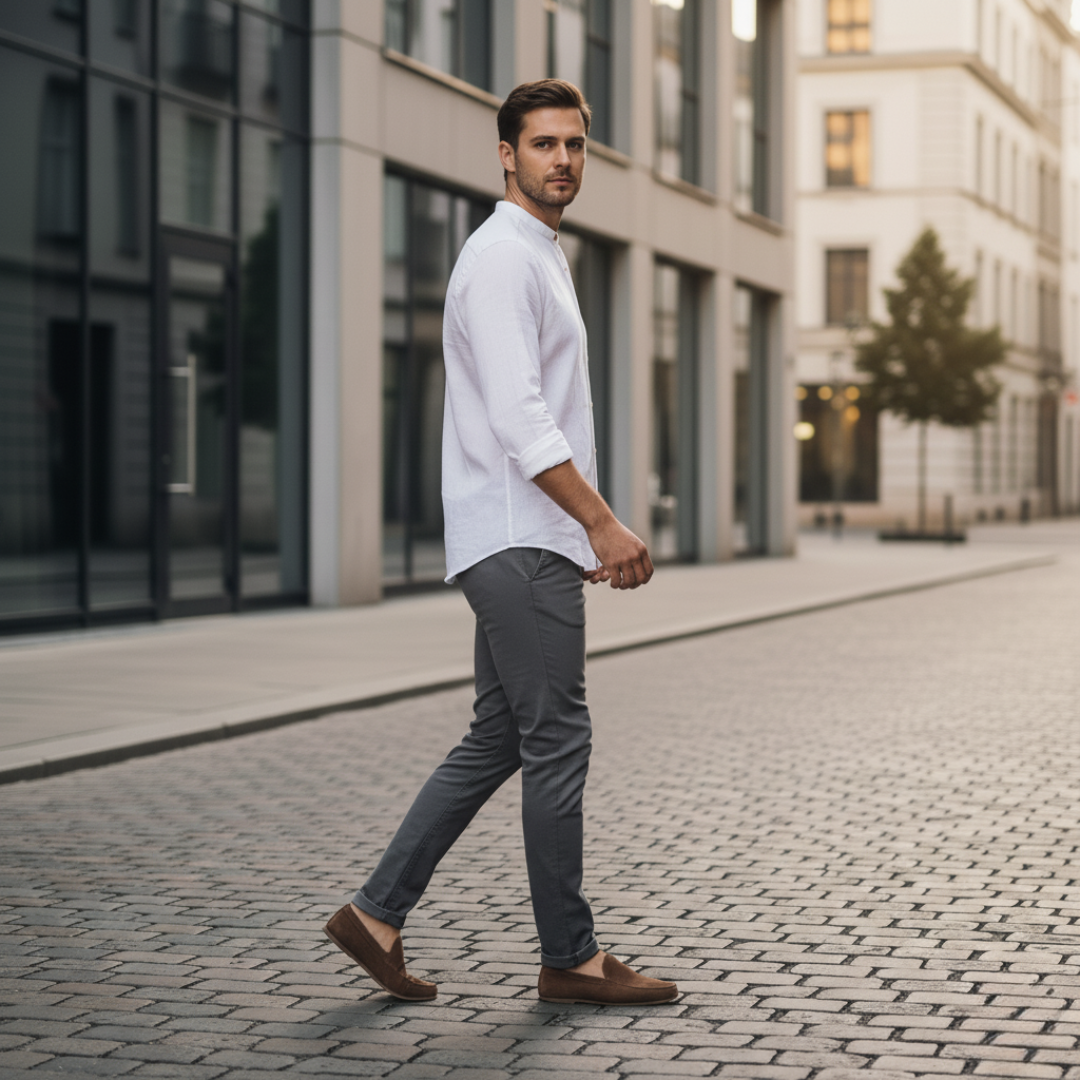 Ruben | Camicia Uomo Collo Coreana