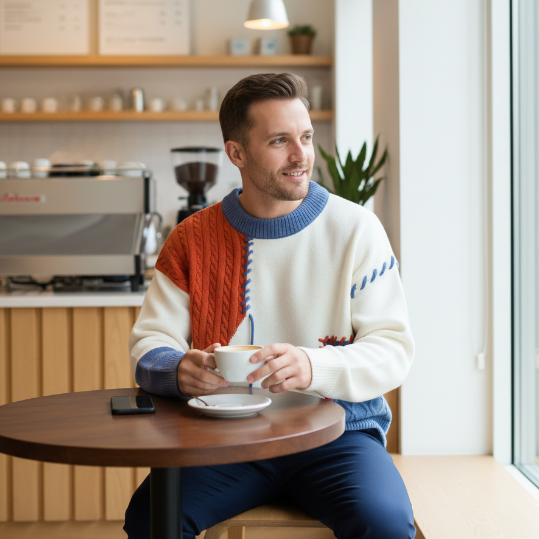 Marco | Maglione Patchwork a Trecce