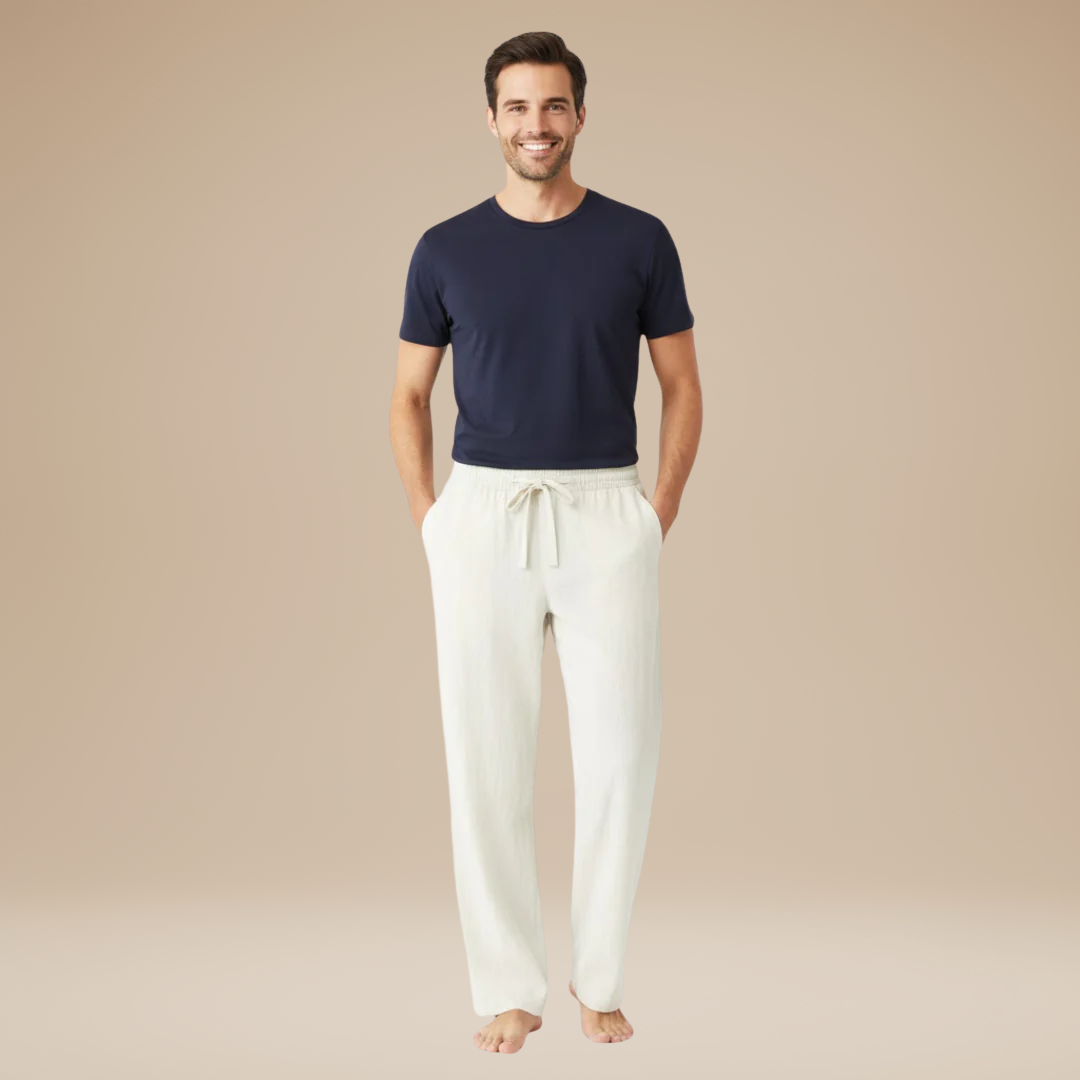 Matteo | Men's Linen-Effect Trousers
