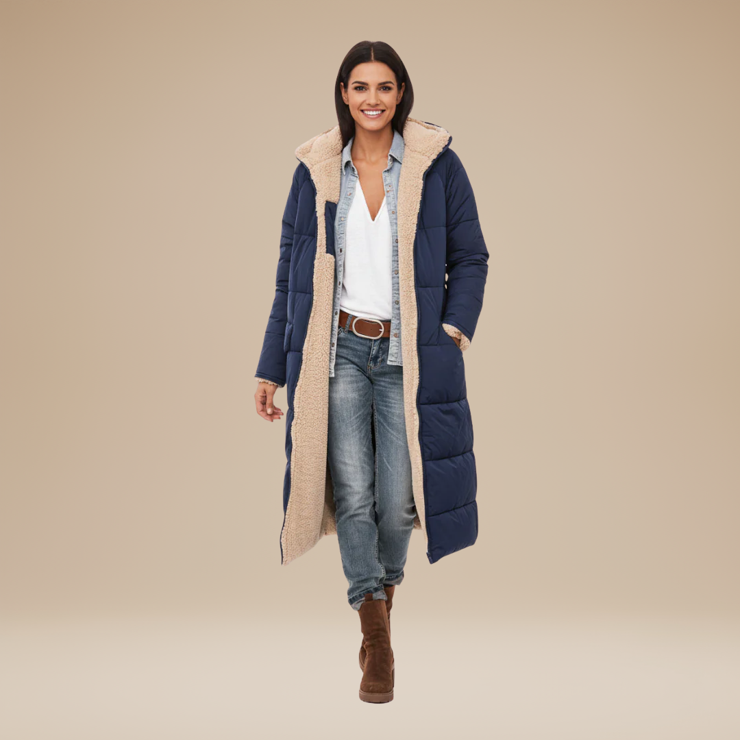 Elena | Cappotto Trapuntato Lungo da Donna