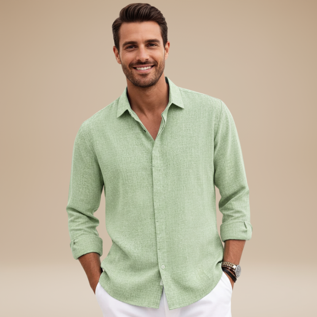 Alessio | Men's Linen-Effect Shirt