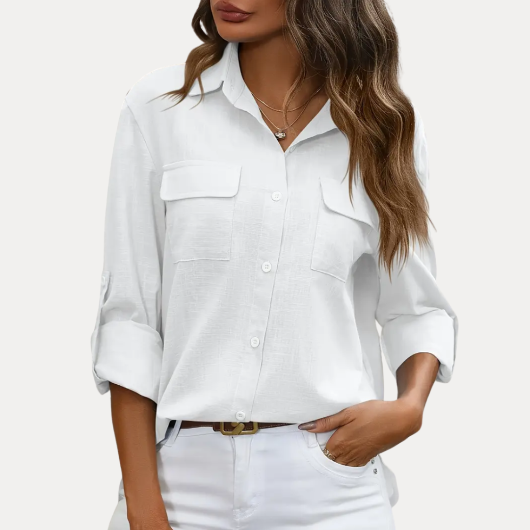 Azzurra | Camicia con Maniche Arrotolabili