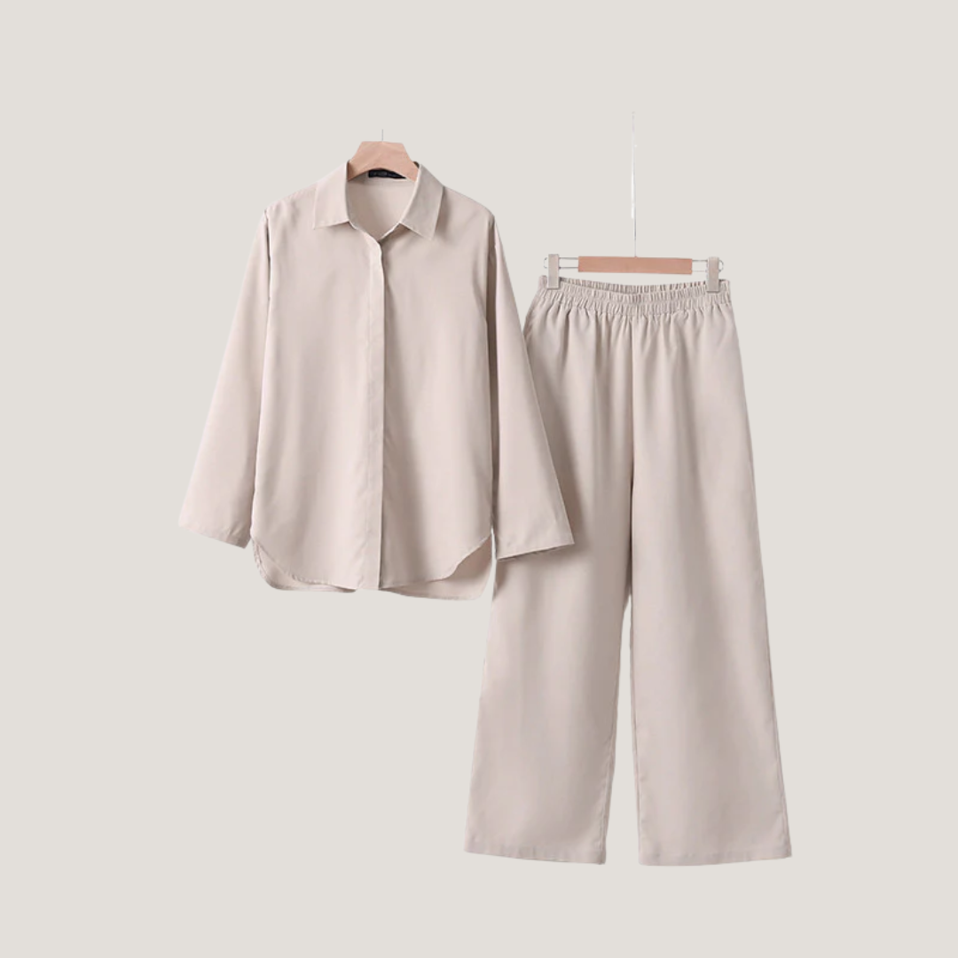 Sibilla | Completo Donna con Camicia e Pantaloni Larghi
