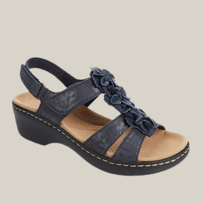 Giorgia | Sandali con Zeppa Floreali
