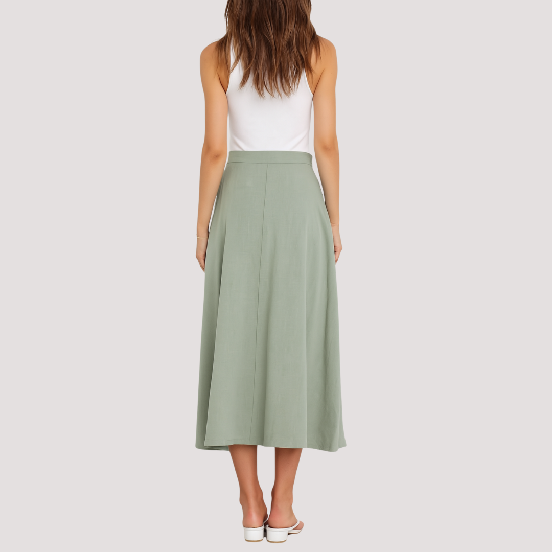 Palma | Gonna Midi con Bottoni