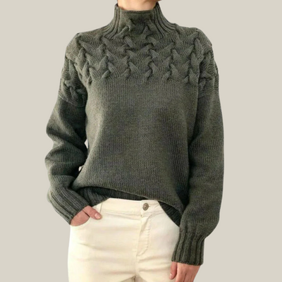 Luciana | Maglione Dolcevita Intrecciato