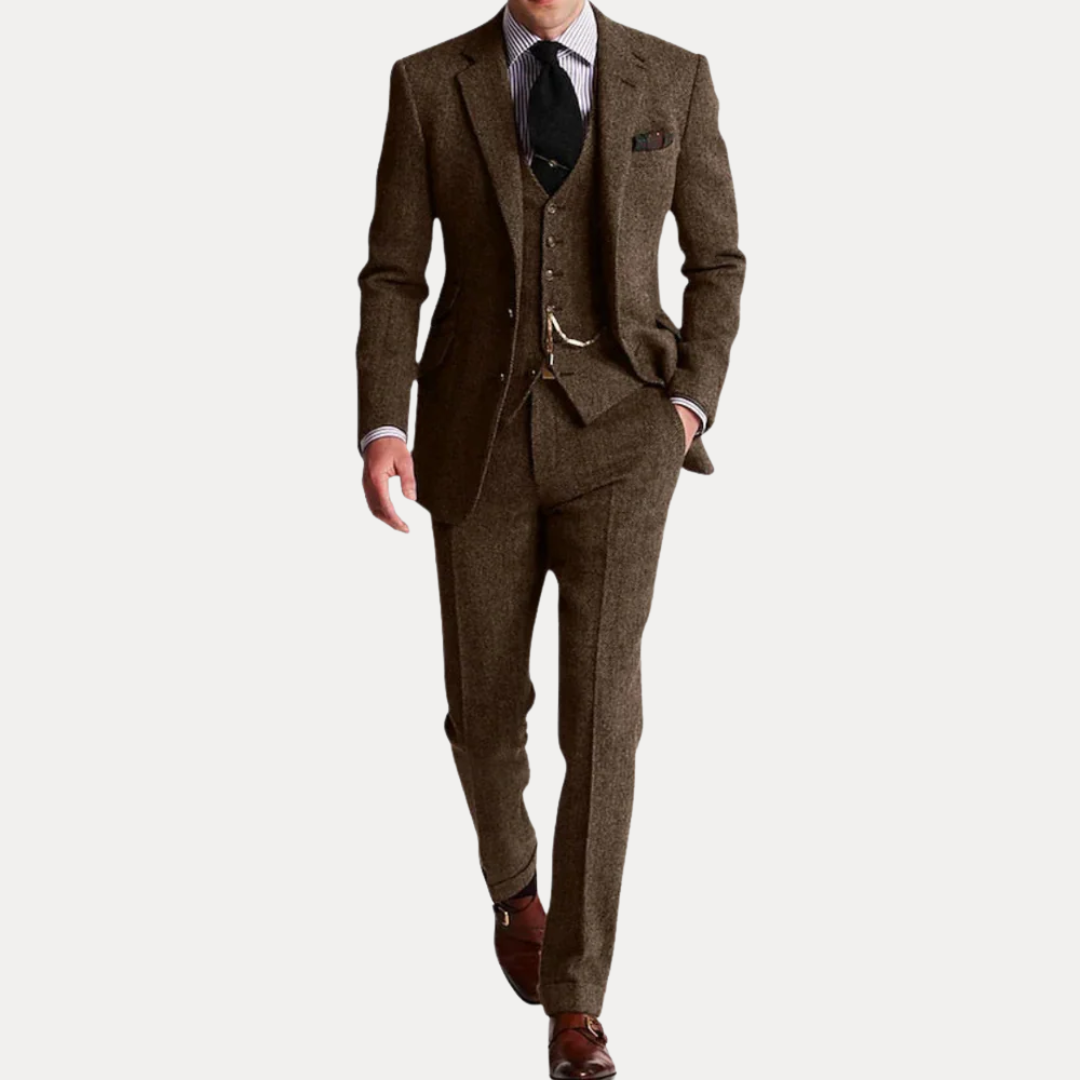Harrison | Abito classico da uomo in tweed a tre pezzi