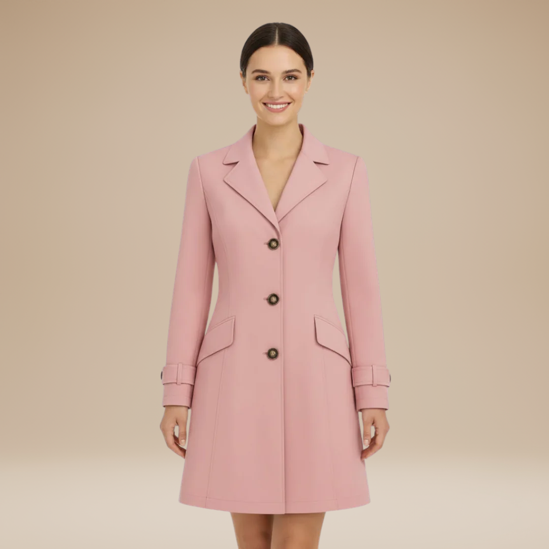 Valentina | Classic Trench Coat with Lapel Collar