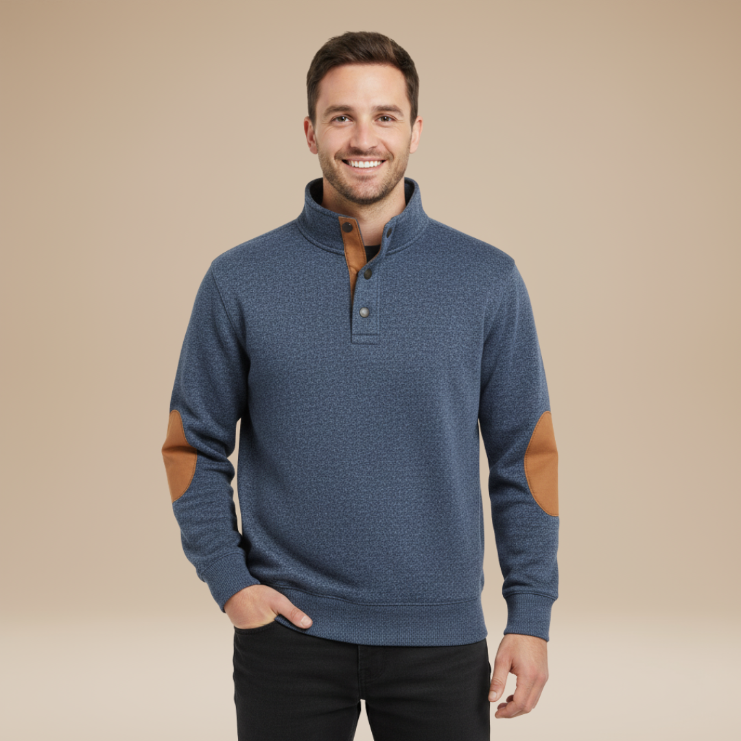 Matteo | Men's Sweater with Elbow Patches