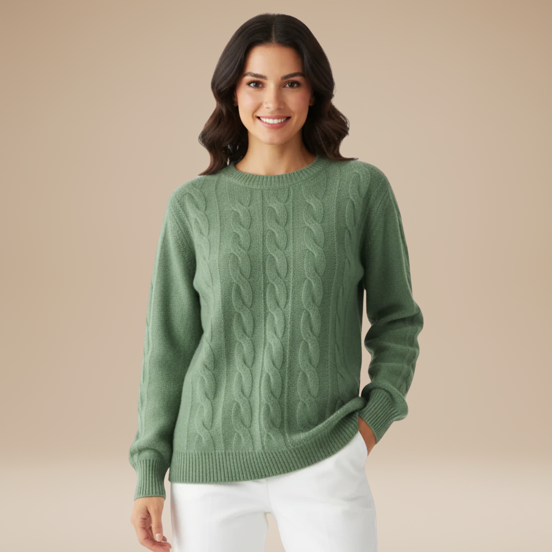 Chiara | Maglione Donna Girocollo a Treccia