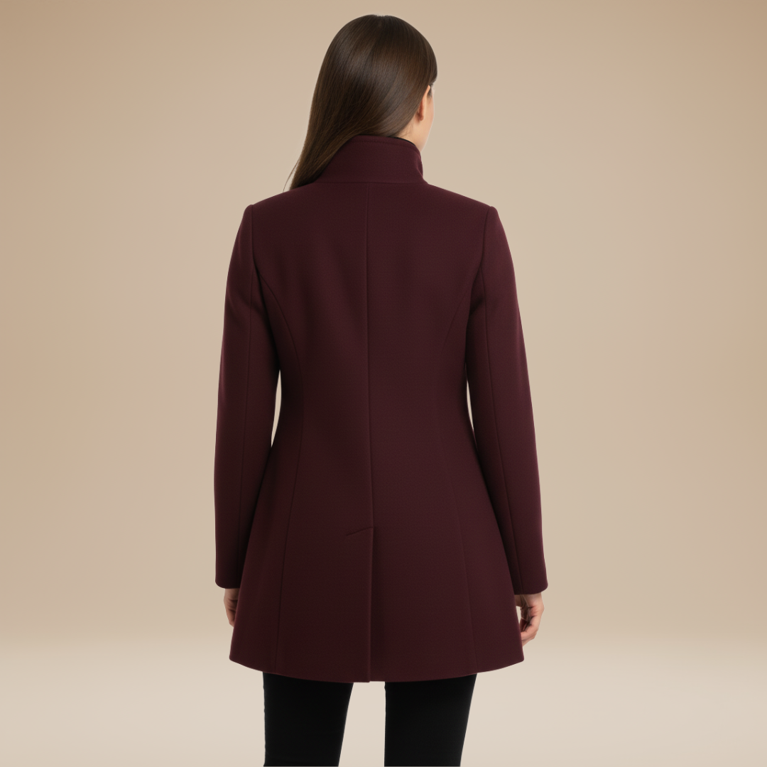 Nadia | Cappotto Donna Elegante con Collo Alto Strutturato