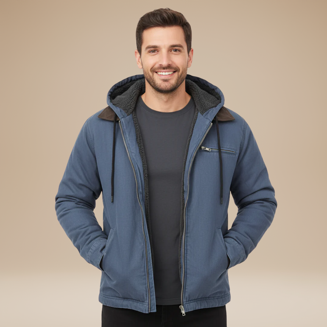 Antonio | Men's Fleece-Lined Hooded Jacket