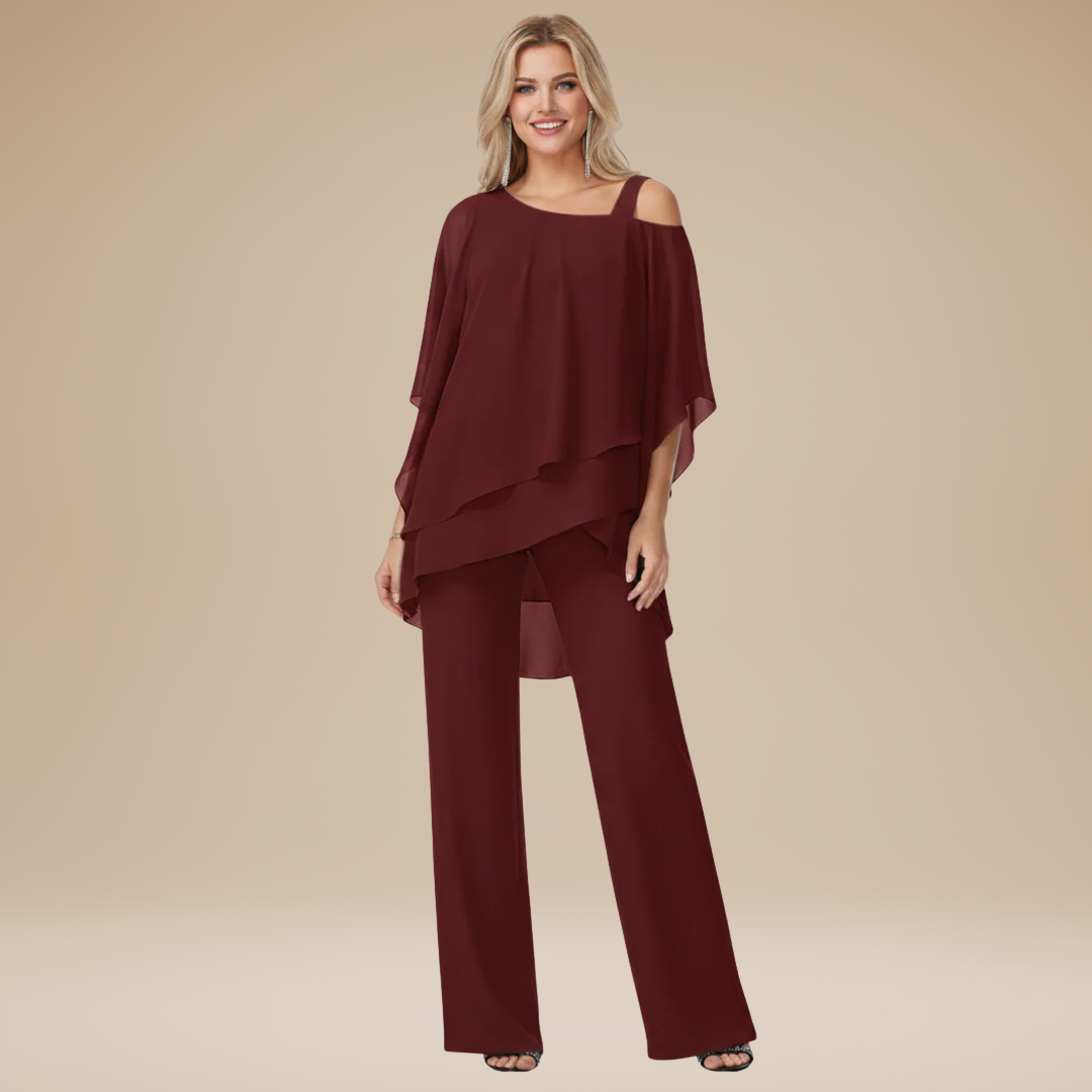 Claudia | Set Elegante Donna con Top Asimmetrico