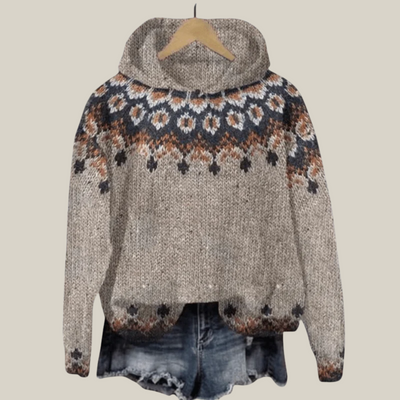 Giada | Maglione Jacquard con Cappuccio