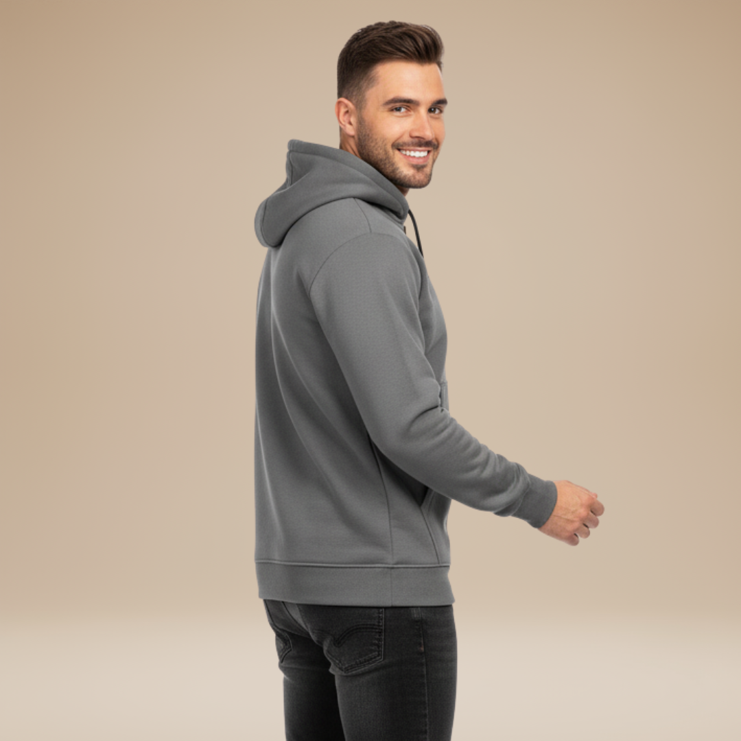 Decio | Felpa Uomo con Cappuccio e Mezza Zip Sportiva